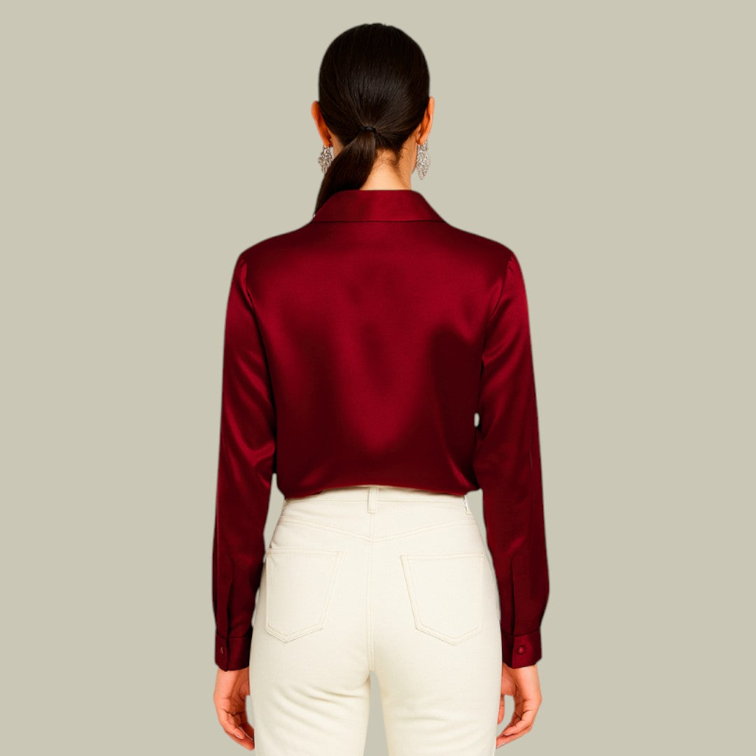 Astashia | Women's Elegant Satin Blouse
