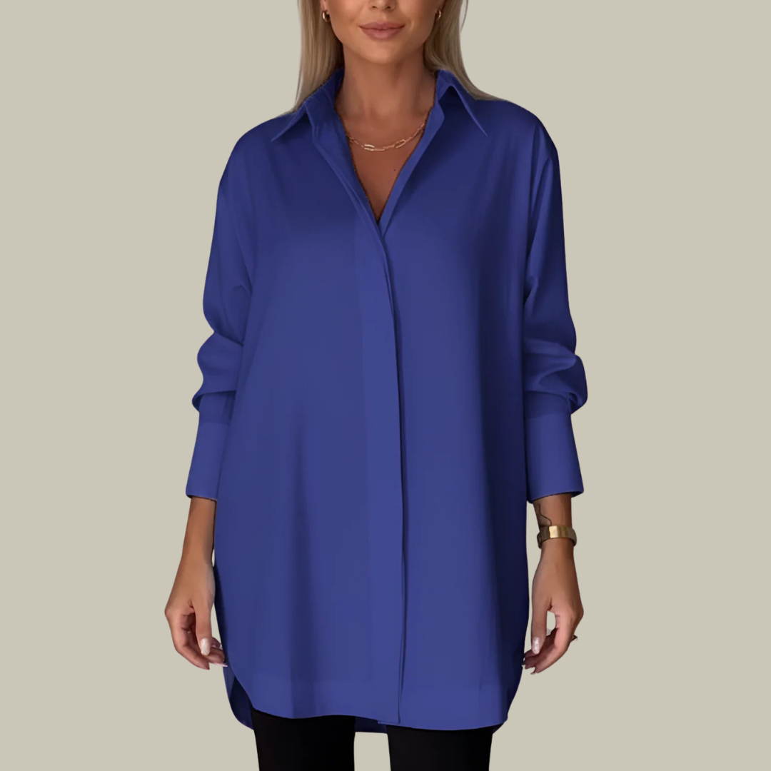 Women's Oversized Breathable Button-Down Blouse