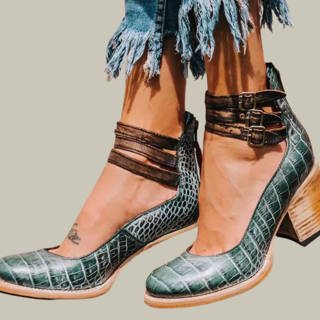 Women’s Vintage Leather Mary Jane Heels