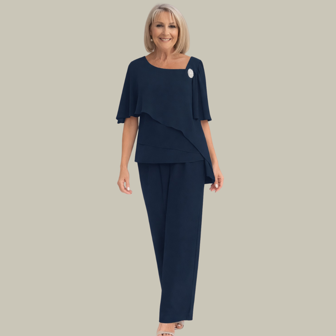 Women's Elegant Chiffon Pant Suit