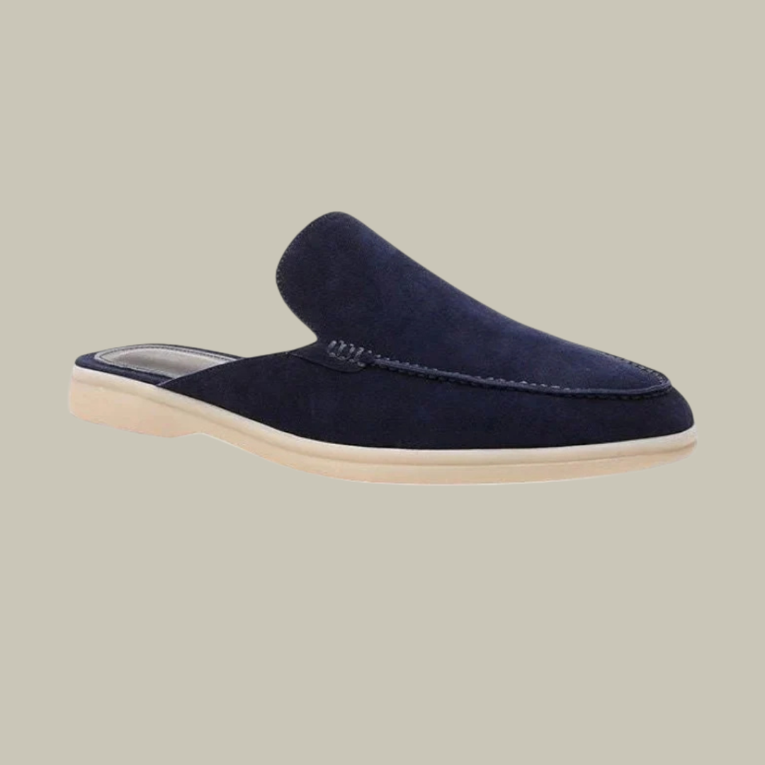 Men’s Old Money Suede Slip On Mules