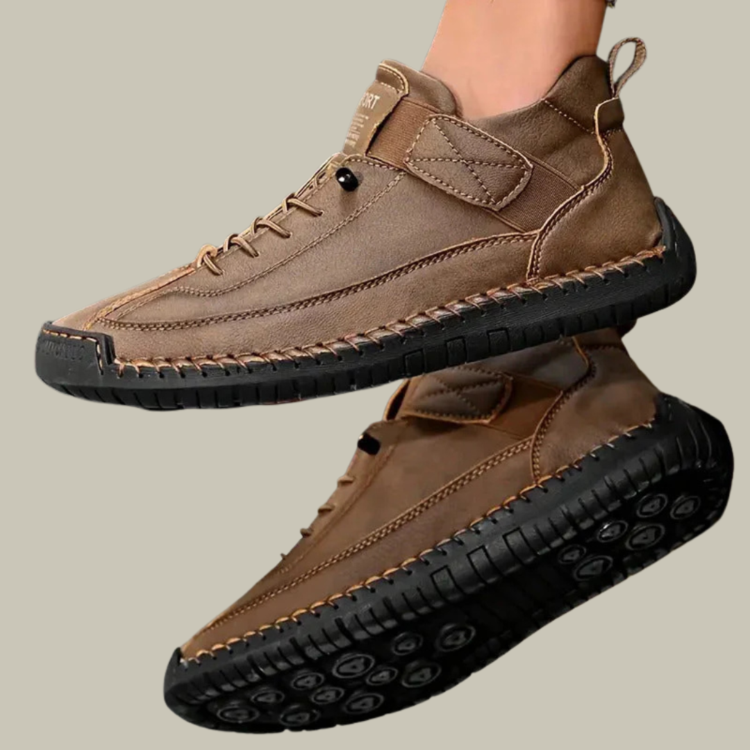 Women’s Orthopedic Walking Shoes - Wide Fit Leather Comfort Trainers