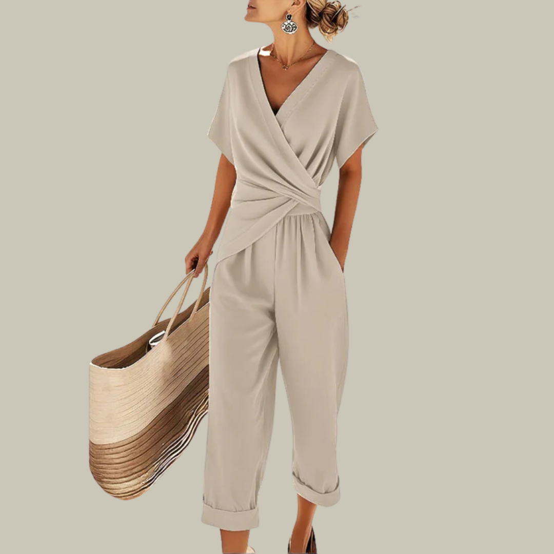 Women's Elegant Breathable Wide-Leg Jumpsuit