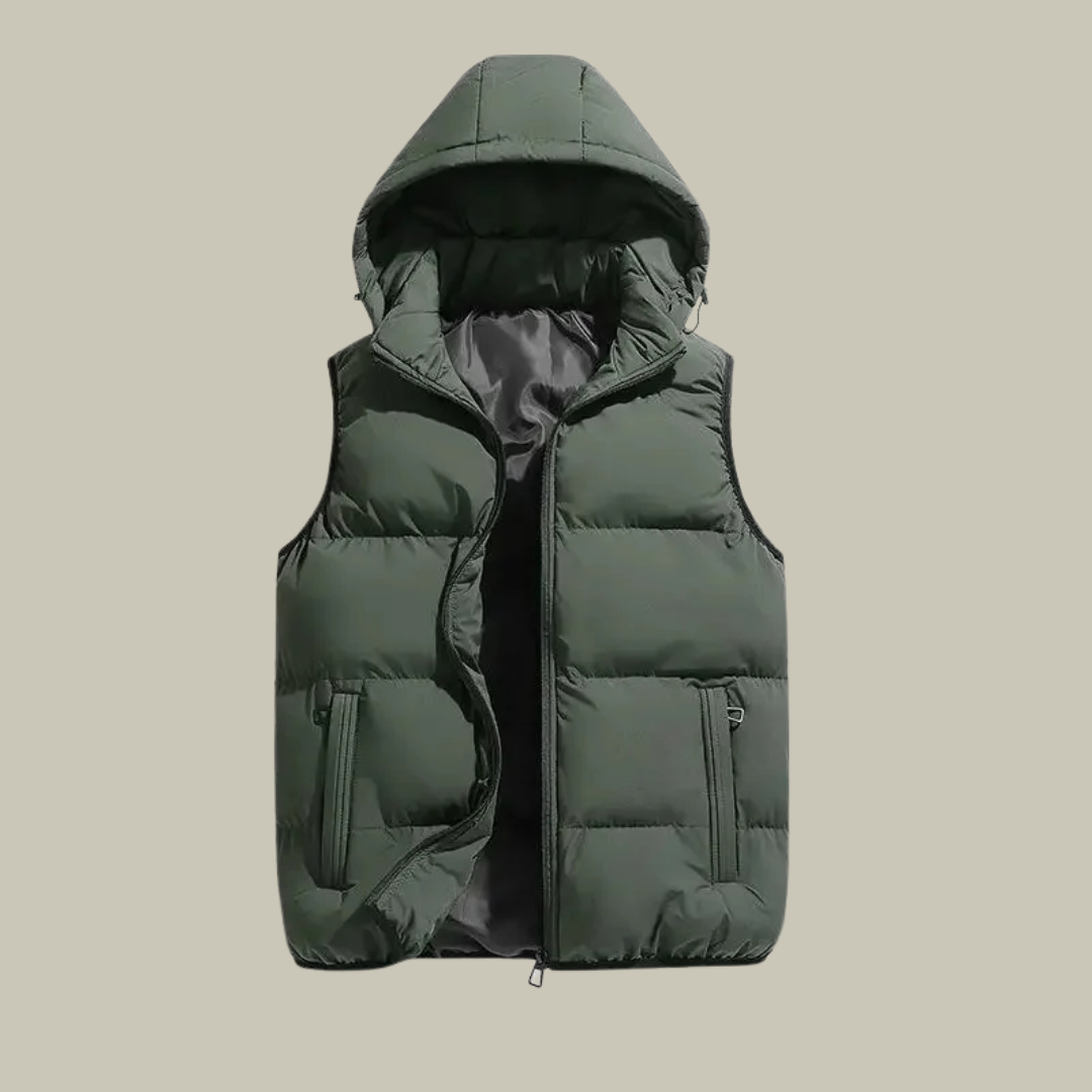 Men's Hooded Puffer Gilet - Insulated Body Warmer
