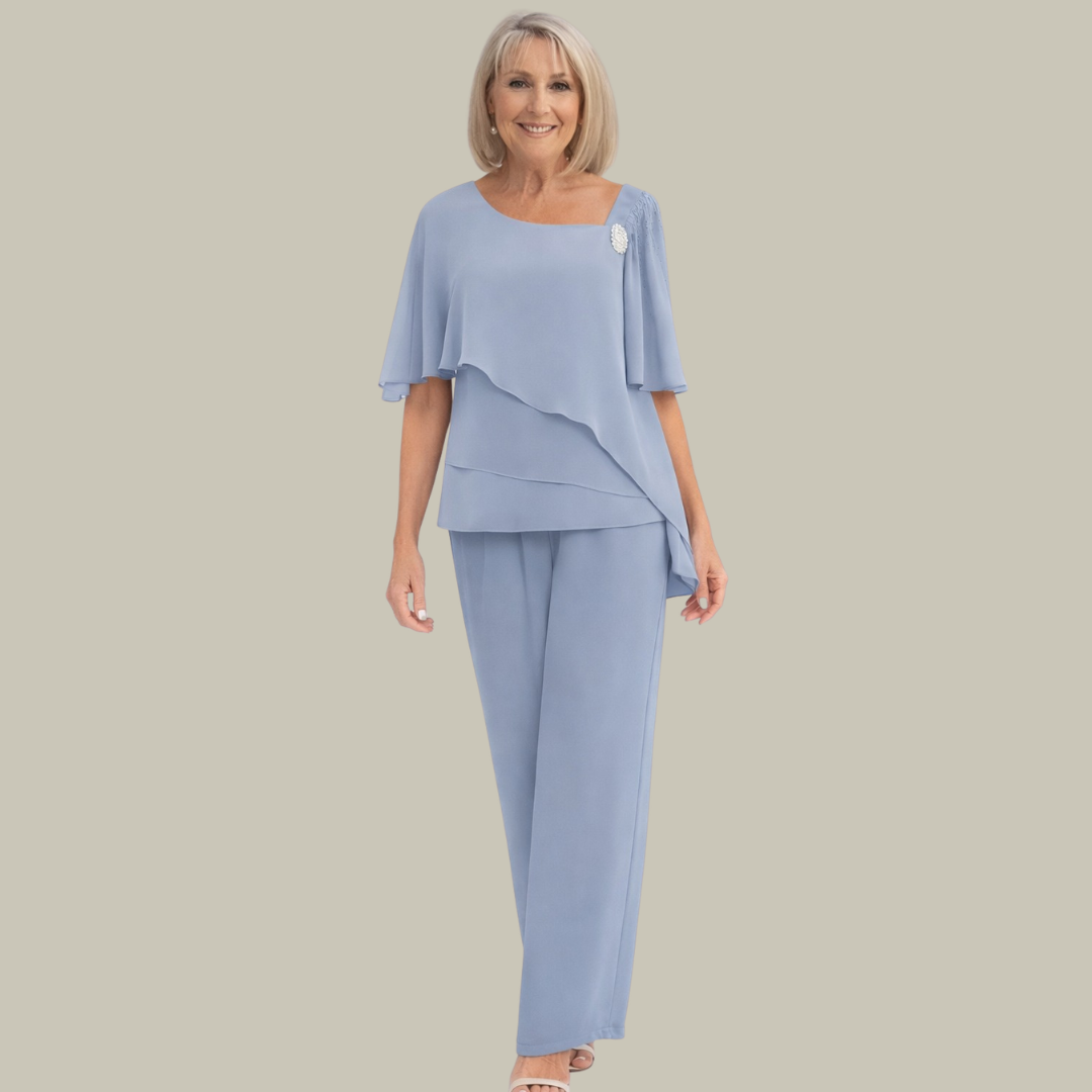 Women's Elegant Chiffon Pant Suit