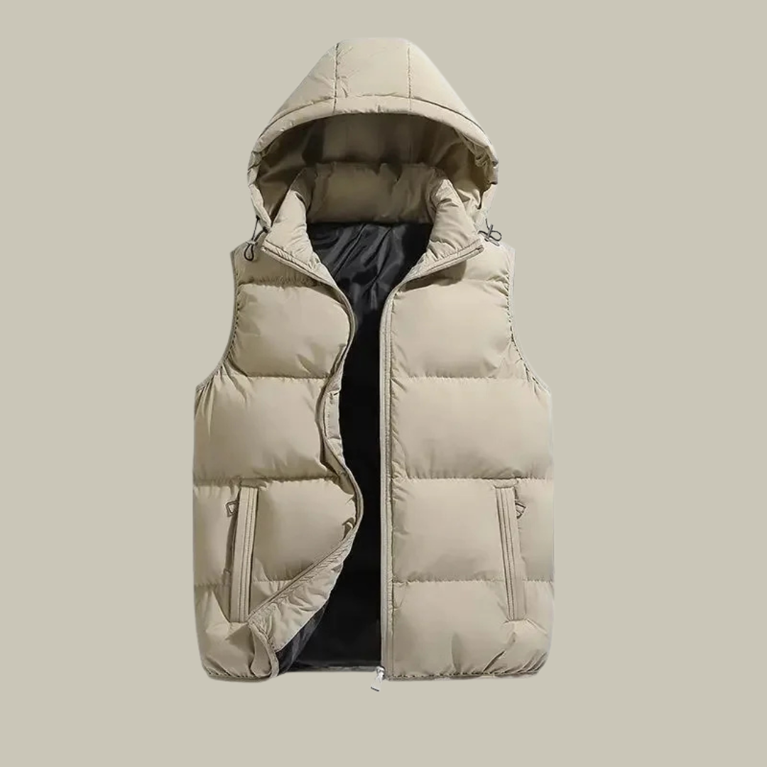 Men's Hooded Puffer Gilet - Insulated Body Warmer