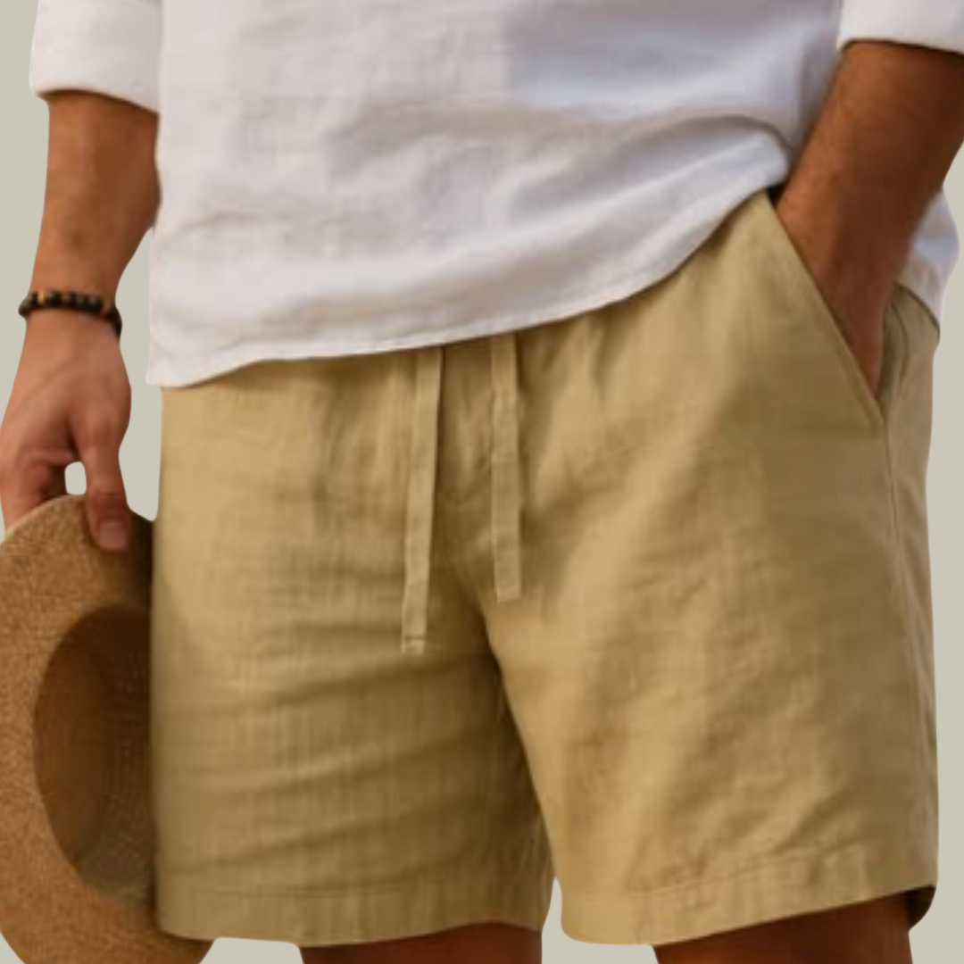 Men’s Linen Shorts Breathable Wide-Fit