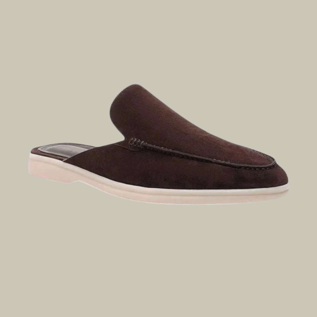 Men’s Old Money Suede Slip On Mules