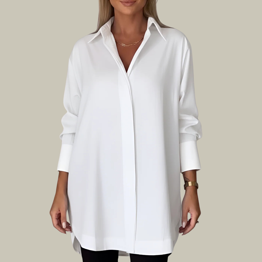 Women's Oversized Breathable Button-Down Blouse