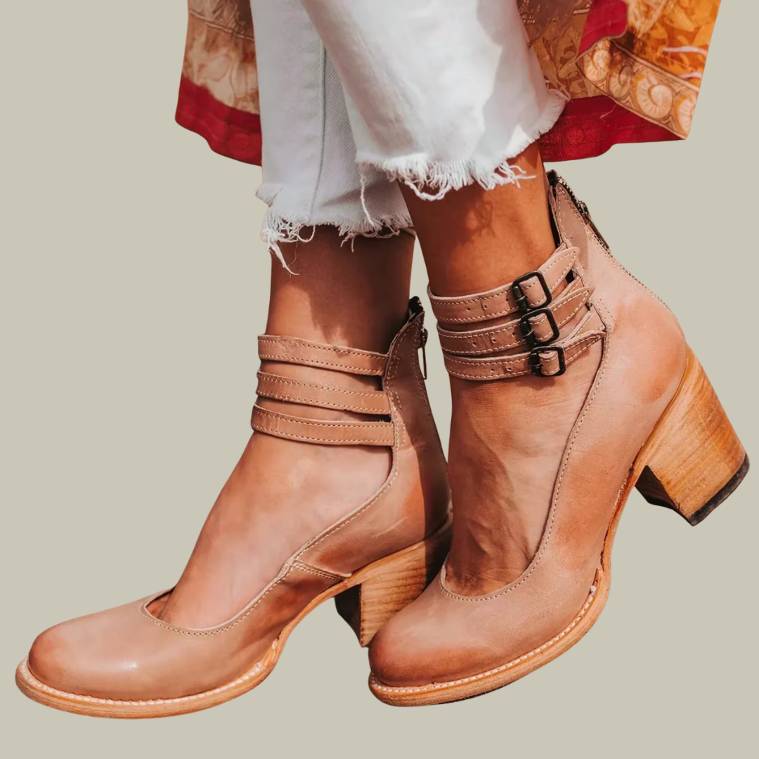 Women’s Vintage Leather Mary Jane Heels