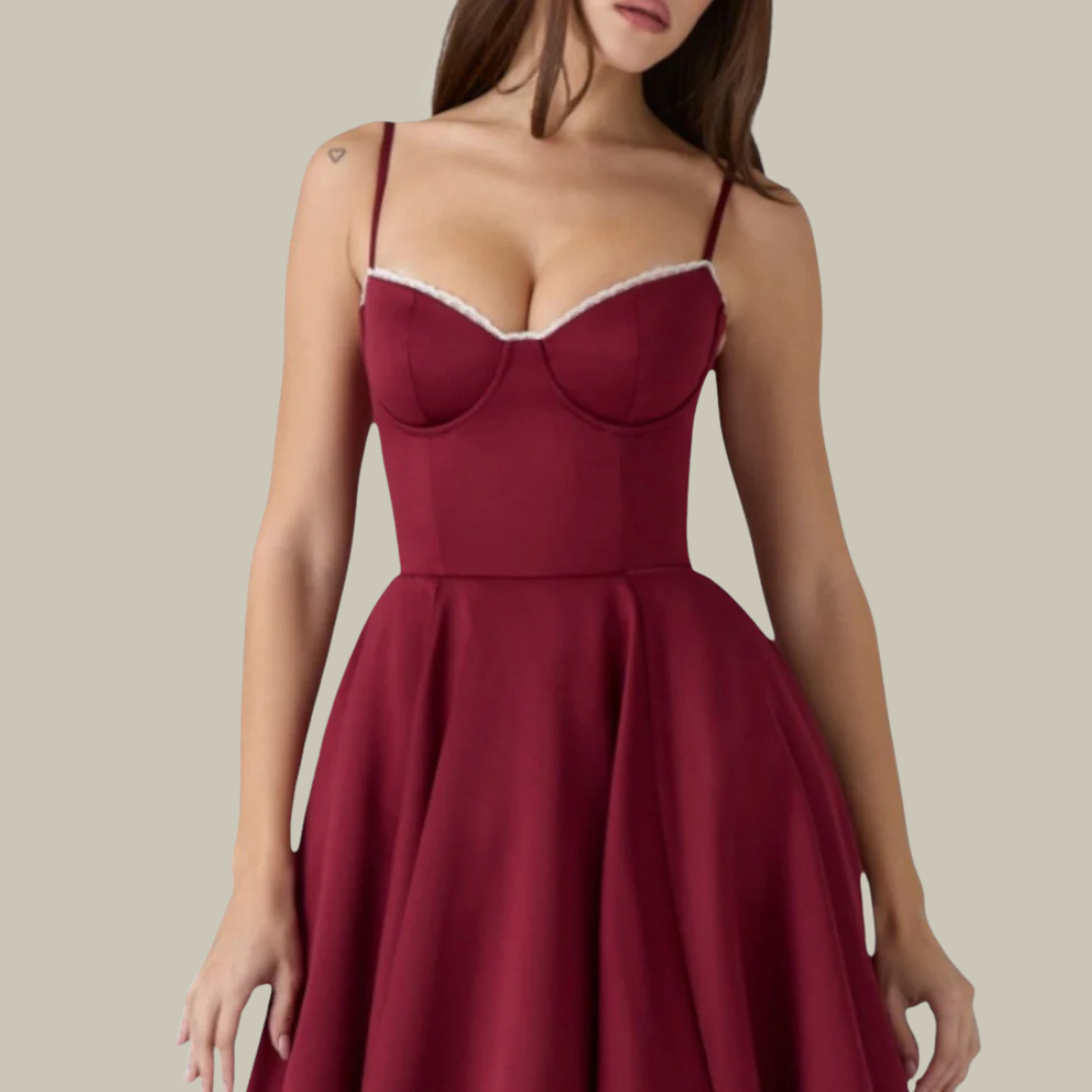 Elegant Midi Cocktail Dress Evening