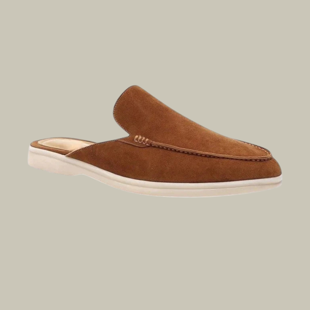 Men’s Old Money Suede Slip On Mules