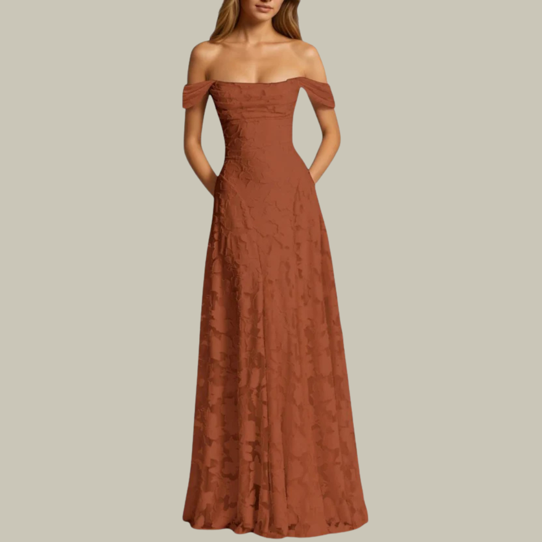 Women's Lace Off-Shoulder Gown
