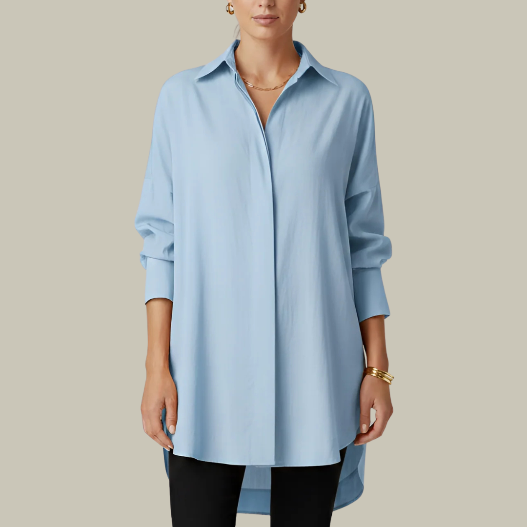 Women's Oversized Breathable Button-Down Blouse