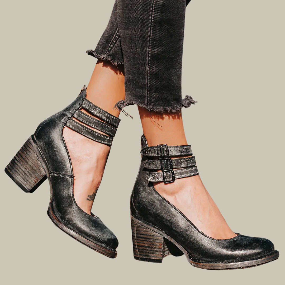 Women’s Vintage Leather Mary Jane Heels