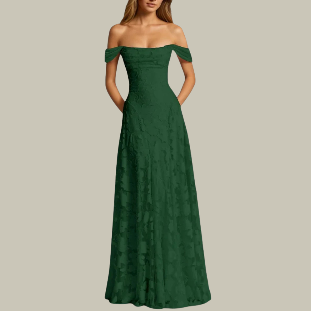 Women's Lace Off-Shoulder Gown