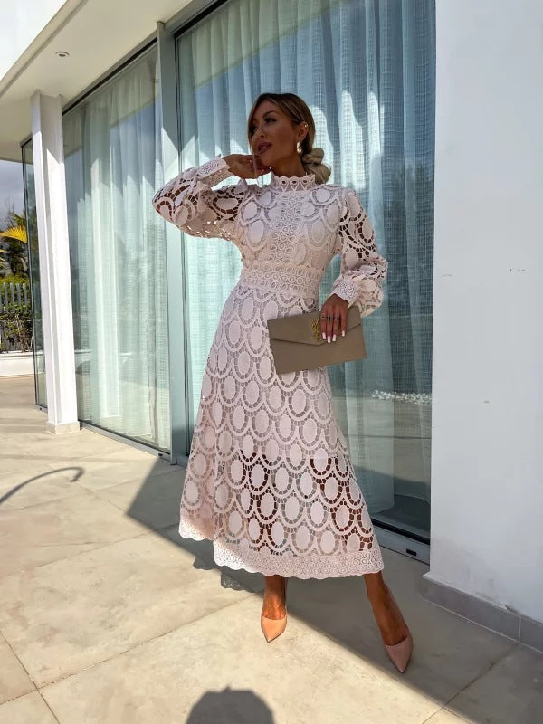 Celeste Elegant Women's Dress – Lace Dress with Long Sleeves for Chic Evening Wear 1