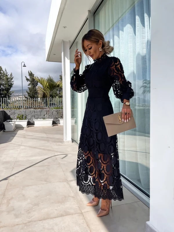 Celeste Elegant Women's Dress – Lace Dress with Long Sleeves for Chic Evening Wear 3