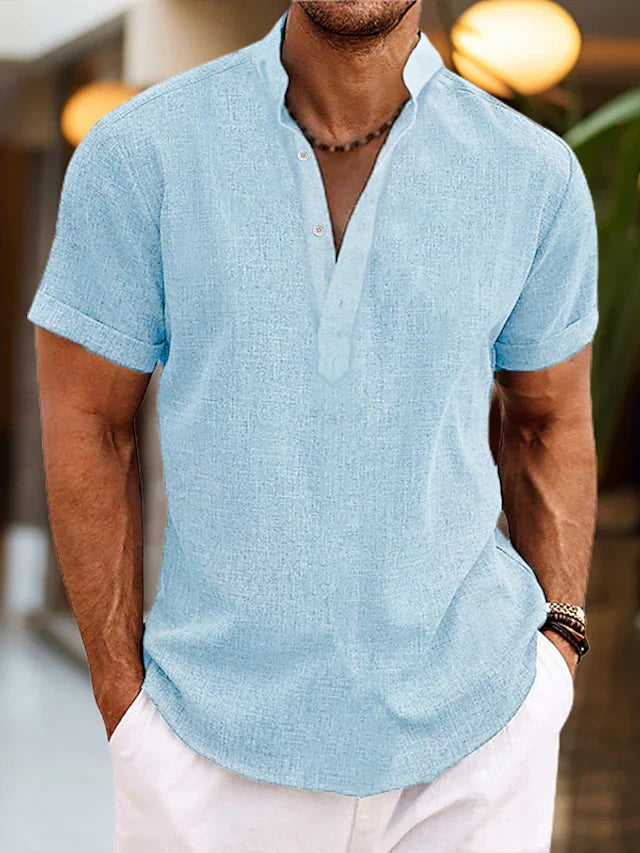 Daniel | Men's Summer Henley Short Sleeve Shirt 1