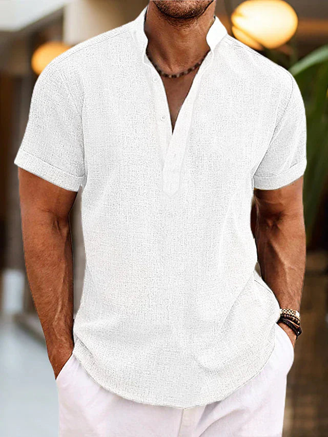 Daniel | Men's Summer Henley Short Sleeve Shirt 2