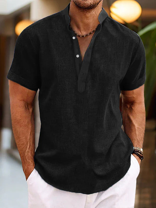 Daniel | Men's Summer Henley Short Sleeve Shirt 3