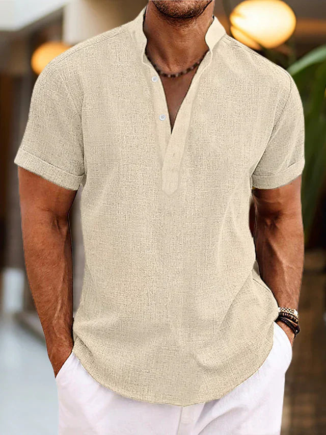 Daniel | Men's Summer Henley Short Sleeve Shirt 5