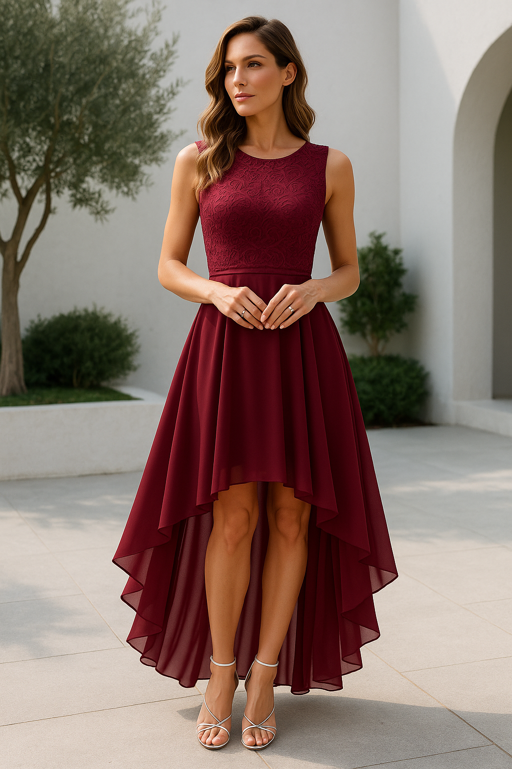 Jenna | Women Wedding Guest High Low Dress 0
