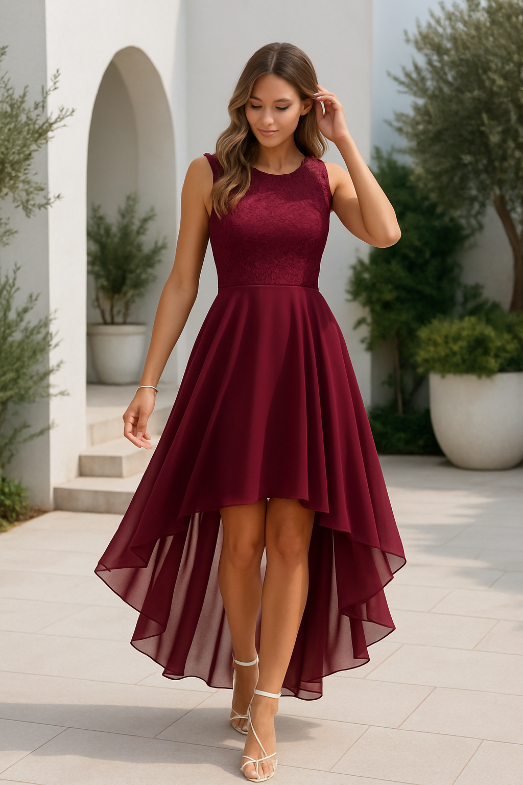 Kaitlyn | Women’s Wedding Guest High-Low Elegant Dress 1