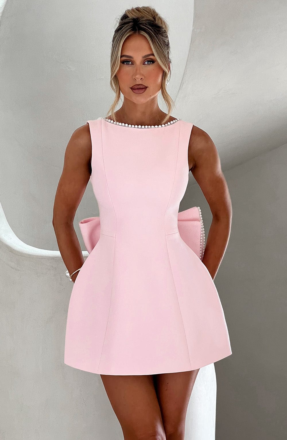 Kylie | Women's Wedding Guest Structured Mini Dress 0