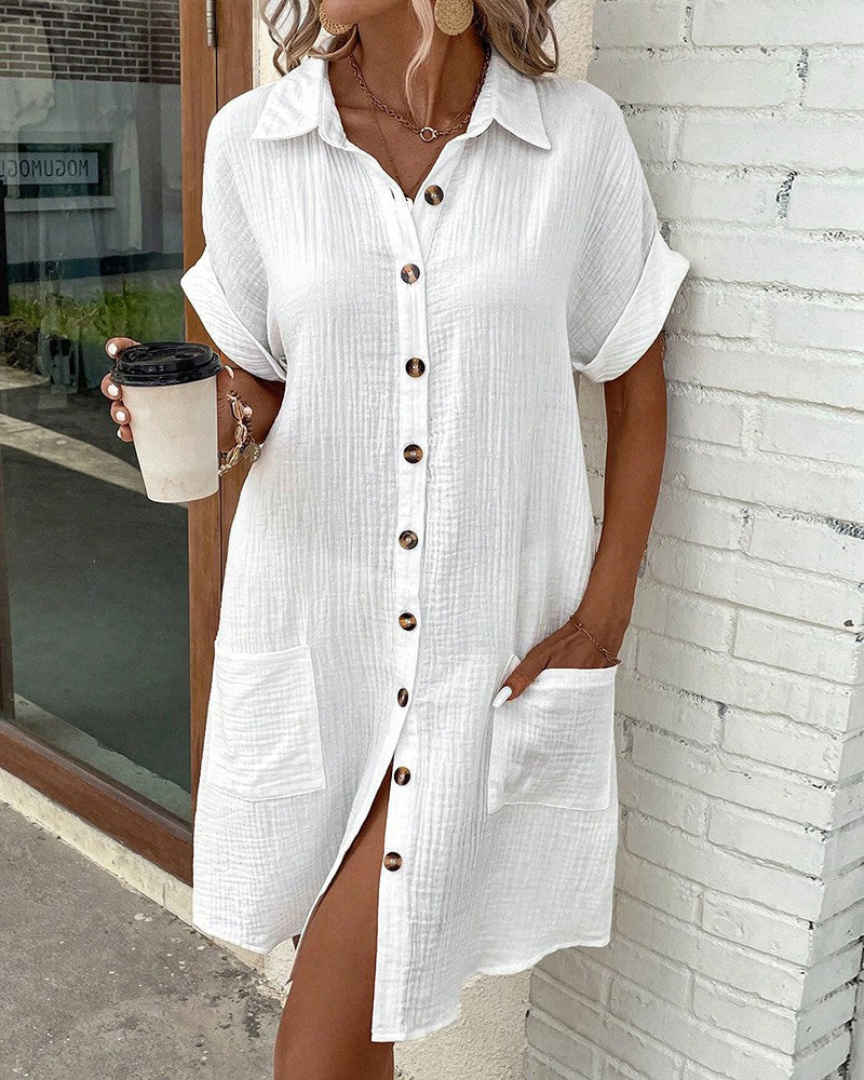 Linda - Airy Summer Blouse Dress 6