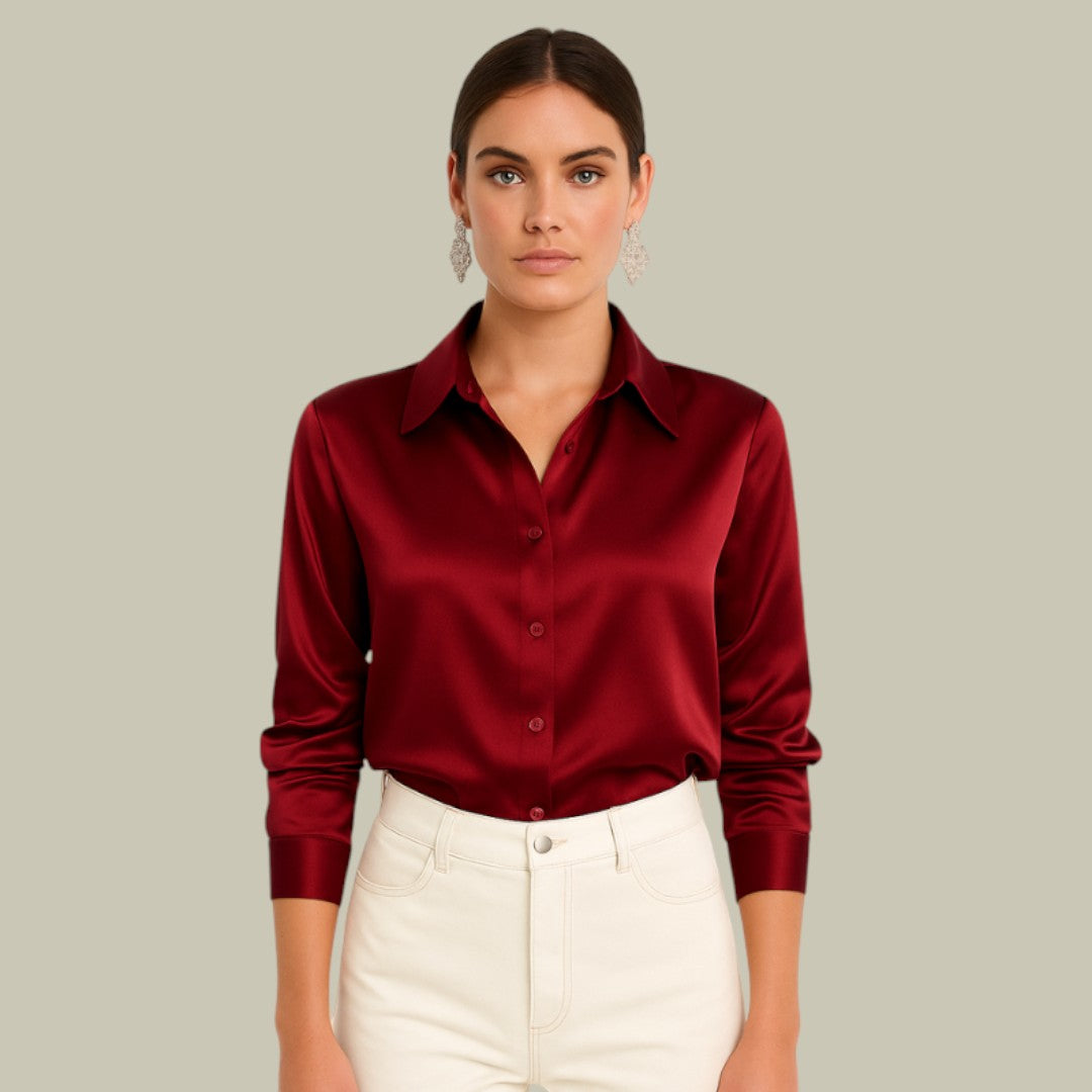 Astashia | Women's Elegant Satin Blouse