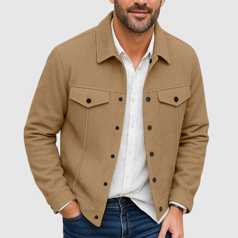 Oliver Regular Fit Shirt Jacket | Collared Button Front Shirt Jacket 3