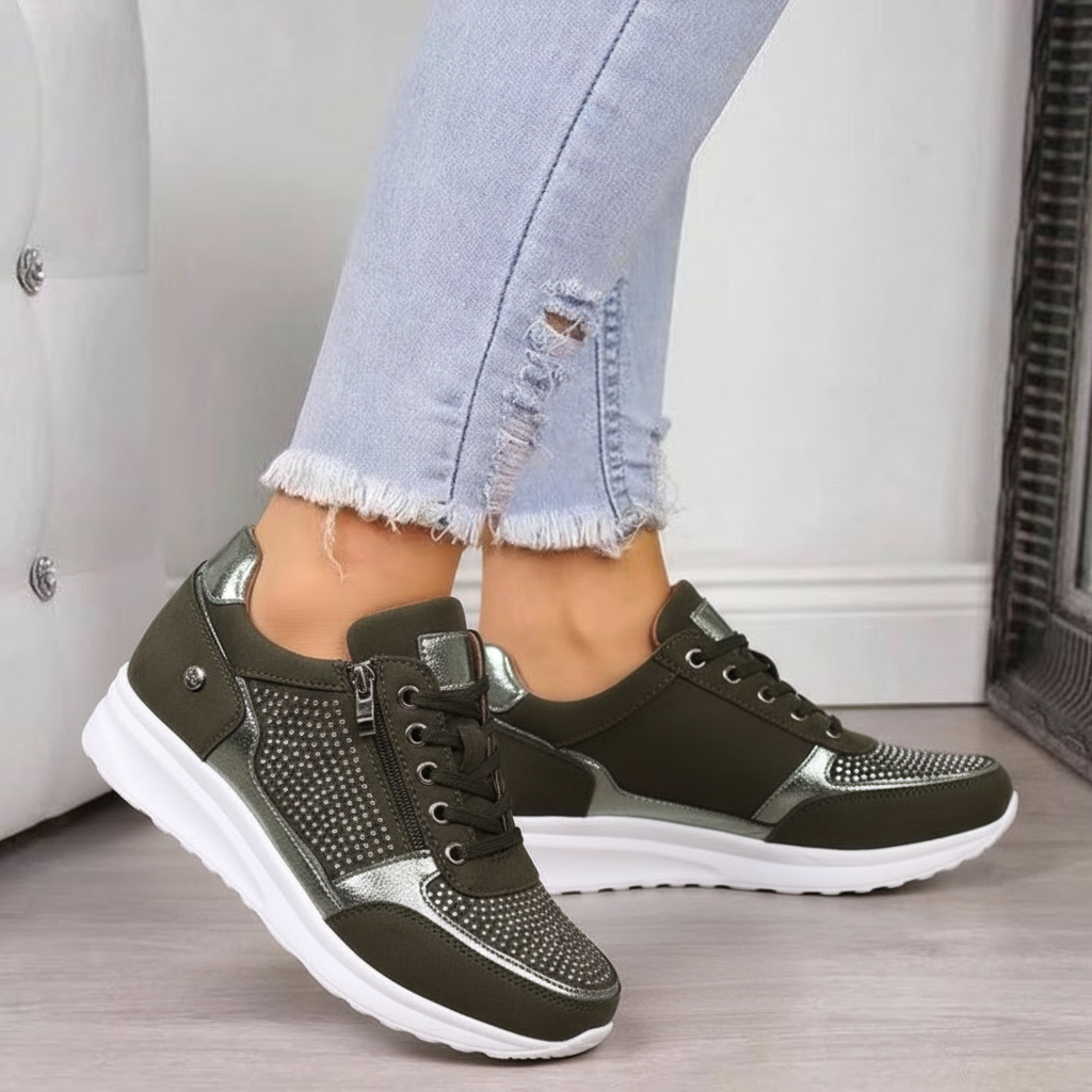 Women's orthopedic sneakers with a zipper and a shock-absorbing sole 1