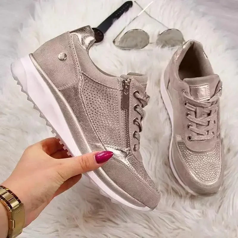 Women's orthopedic sneakers with a zipper and a shock-absorbing sole 6