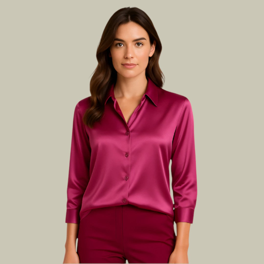 Astashia | Women's Elegant Satin Blouse
