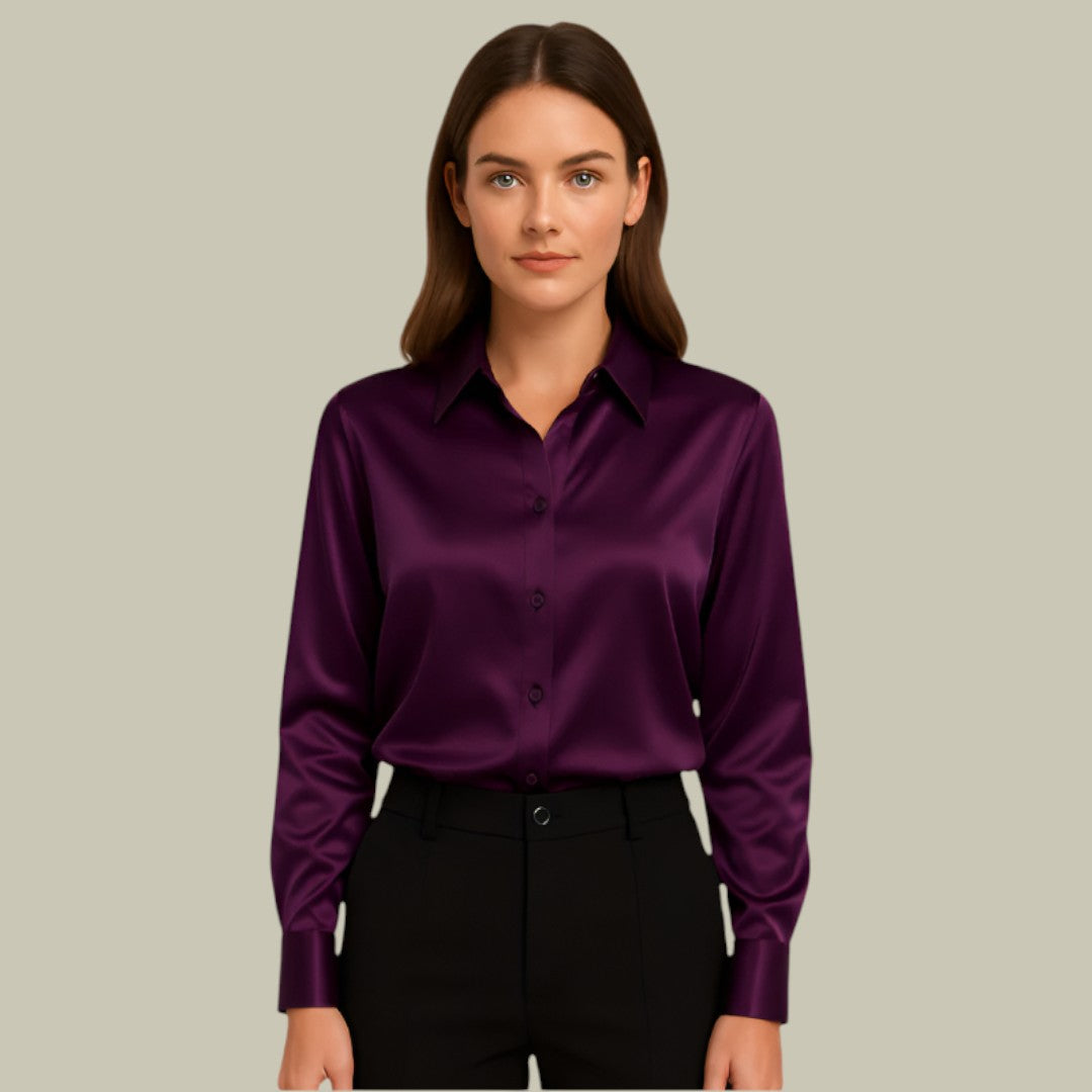 Astashia | Women's Elegant Satin Blouse