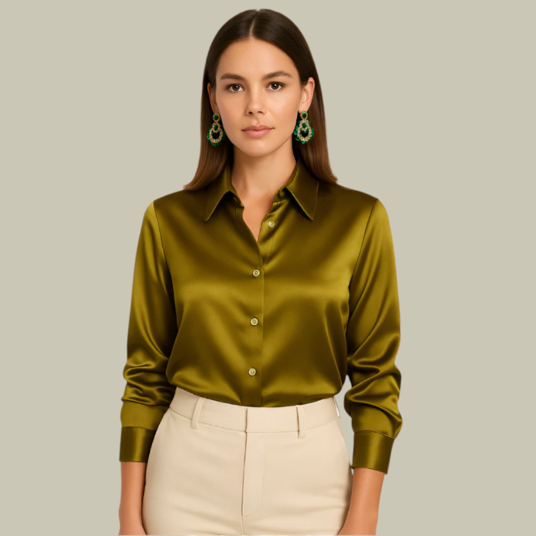 Astashia | Women's Elegant Satin Blouse
