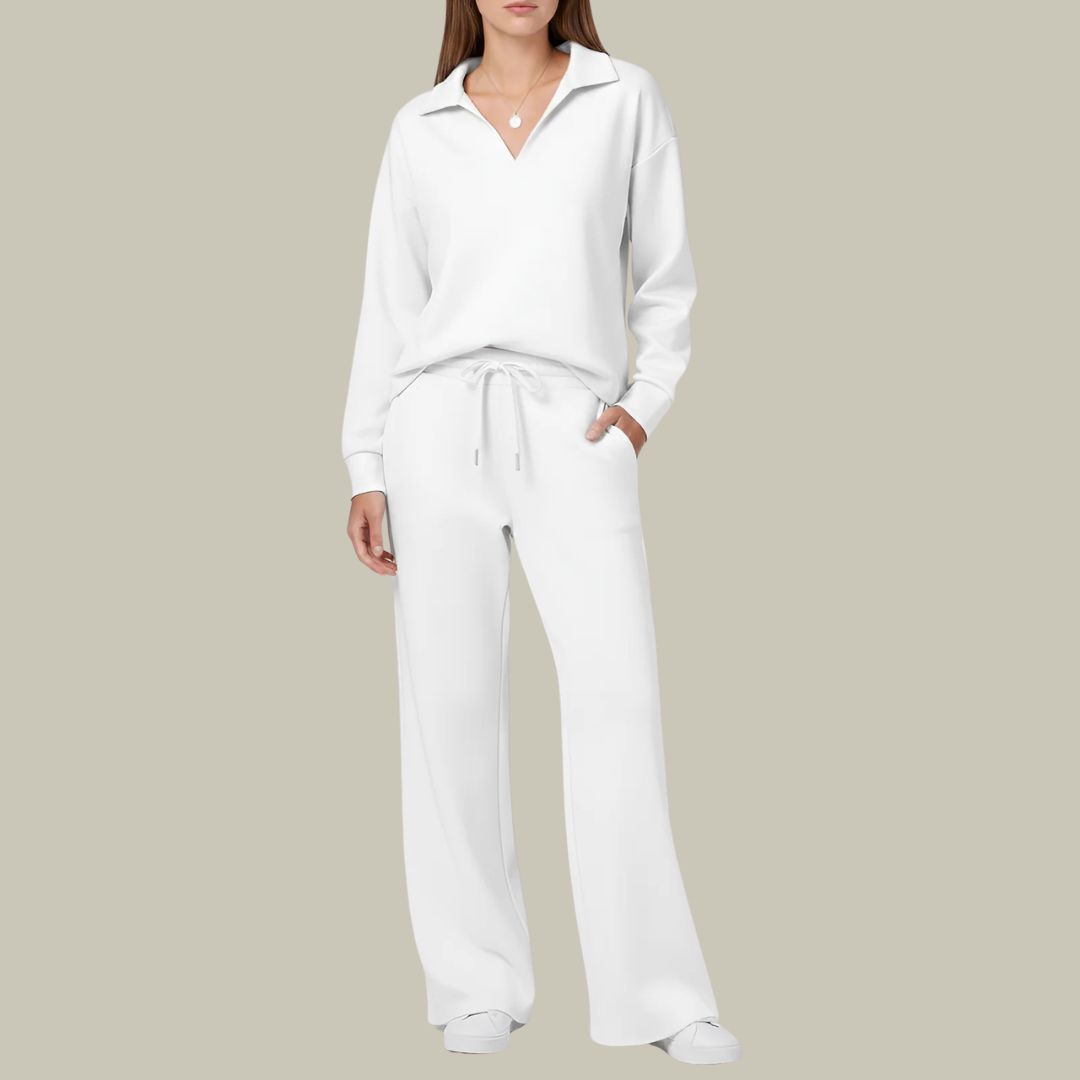 Women's Double-Breasted Tailored Wide-Leg Loungewear