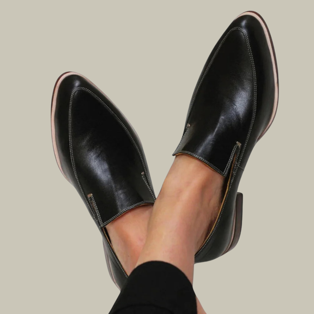Men's Pointed Toe Leather Loafers