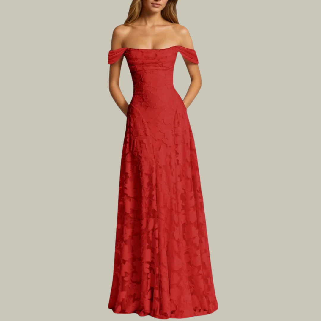 Women's Lace Off-Shoulder Gown
