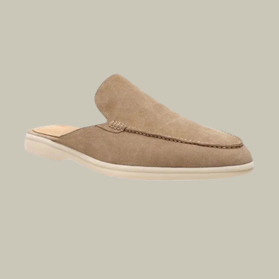 Men’s Old Money Suede Slip On Mules