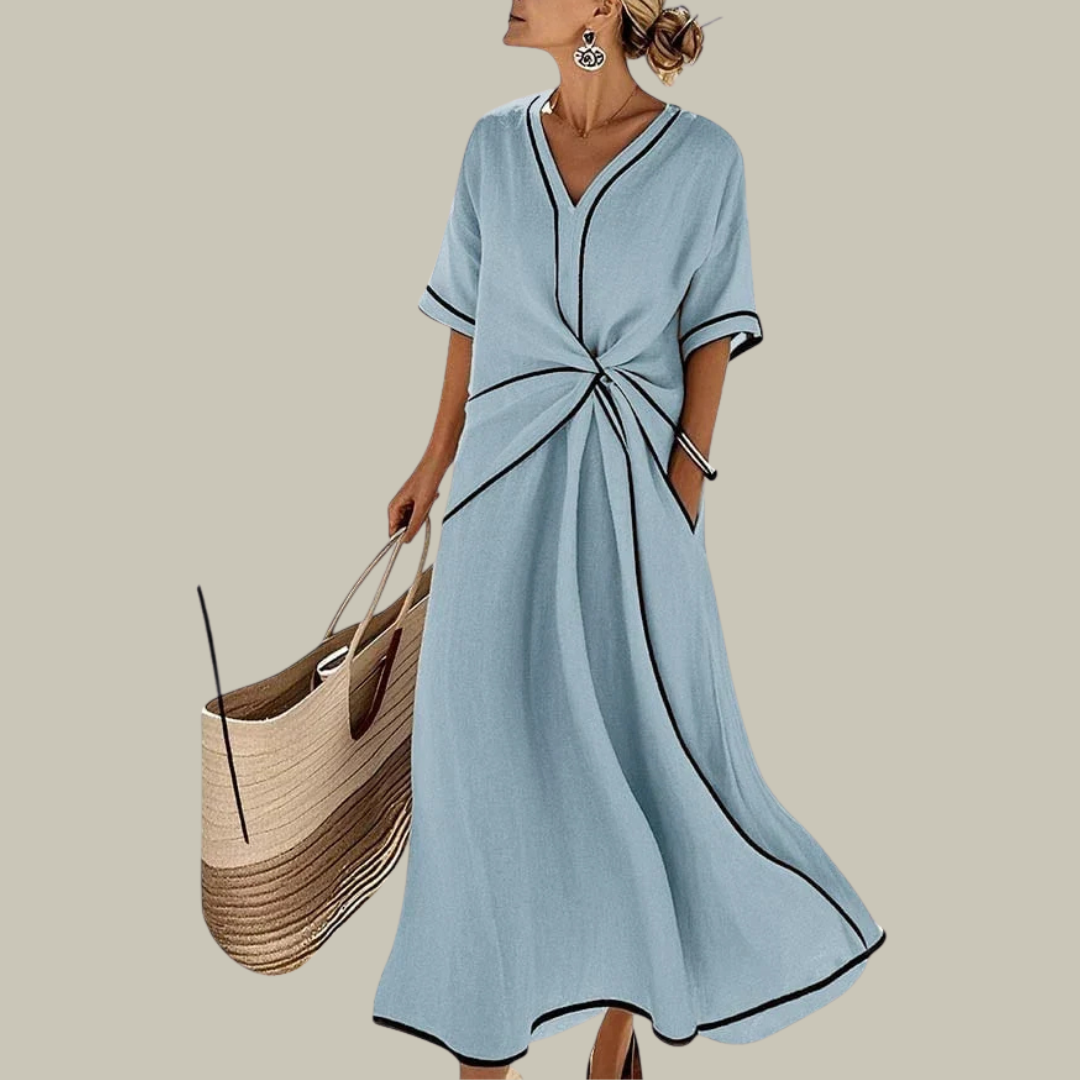 Women's Linen Elegant Maxi Dress