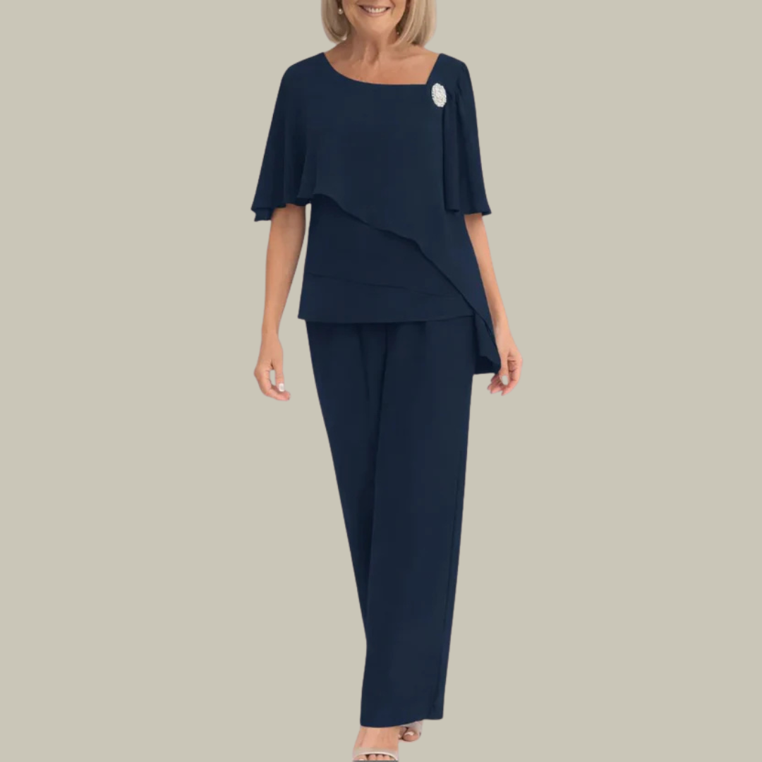 Women's Linen Elegant Pantsuit Set