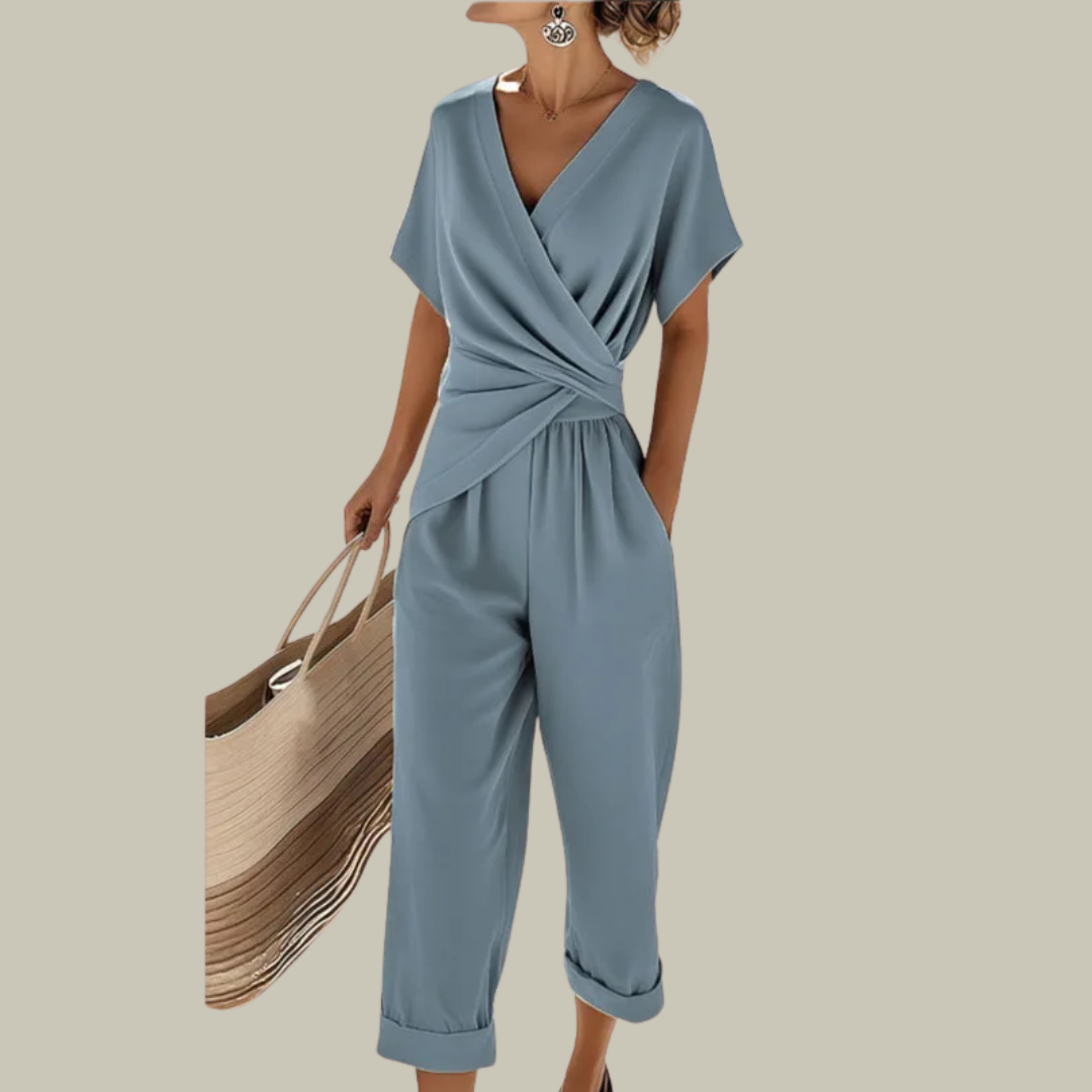 Women's Elegant Breathable Wide-Leg Jumpsuit