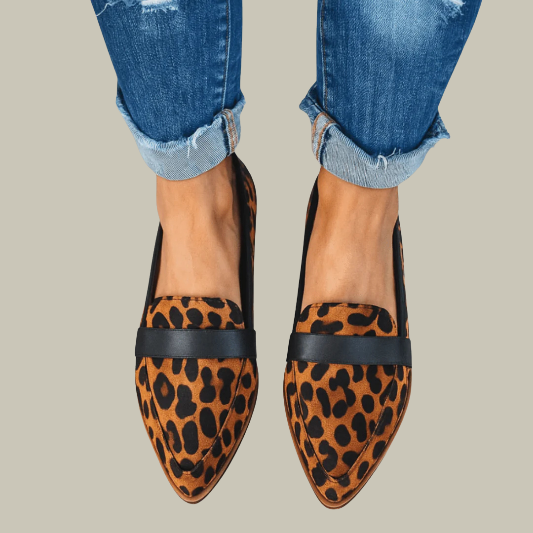 Women's Suede Pointed Toe Suede Loafer Flats