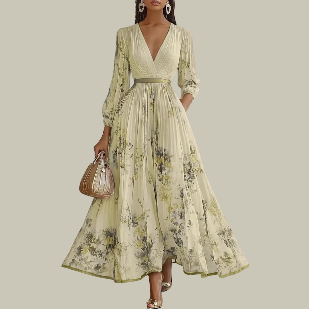 Women's V-Neck Breathable Midi Dress