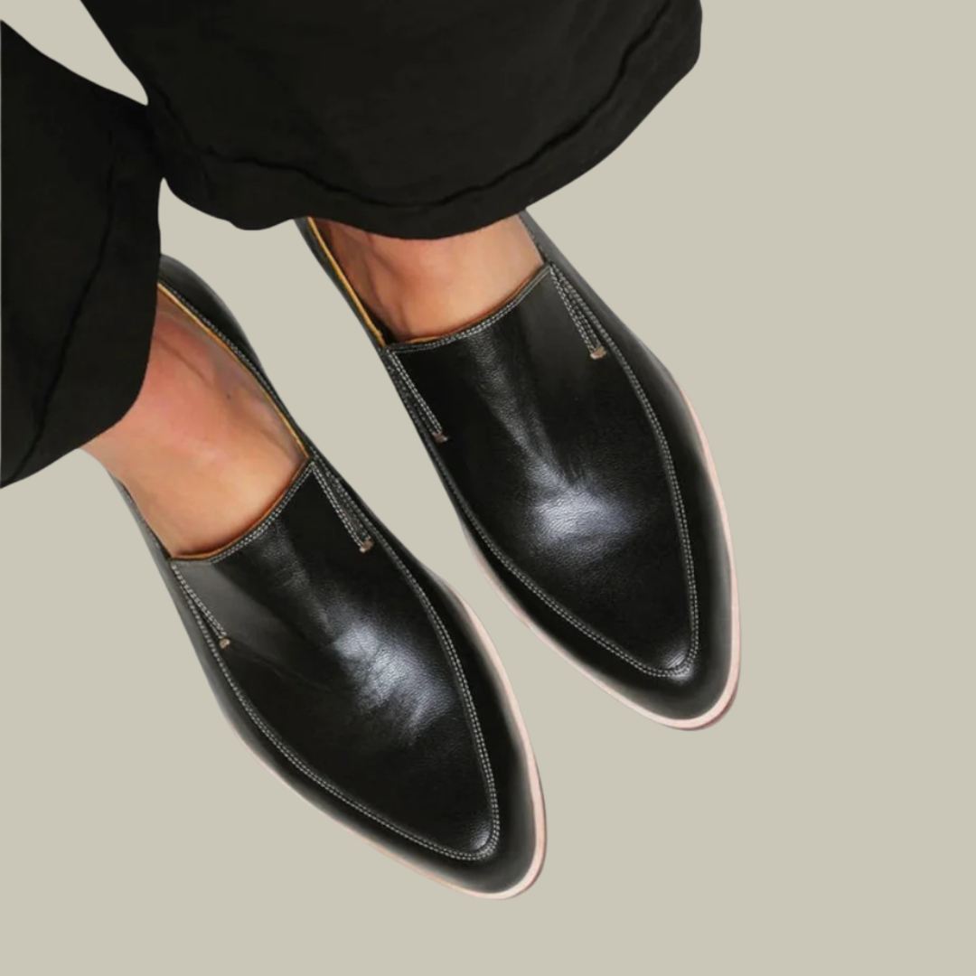 Men's Pointed Toe Leather Loafers