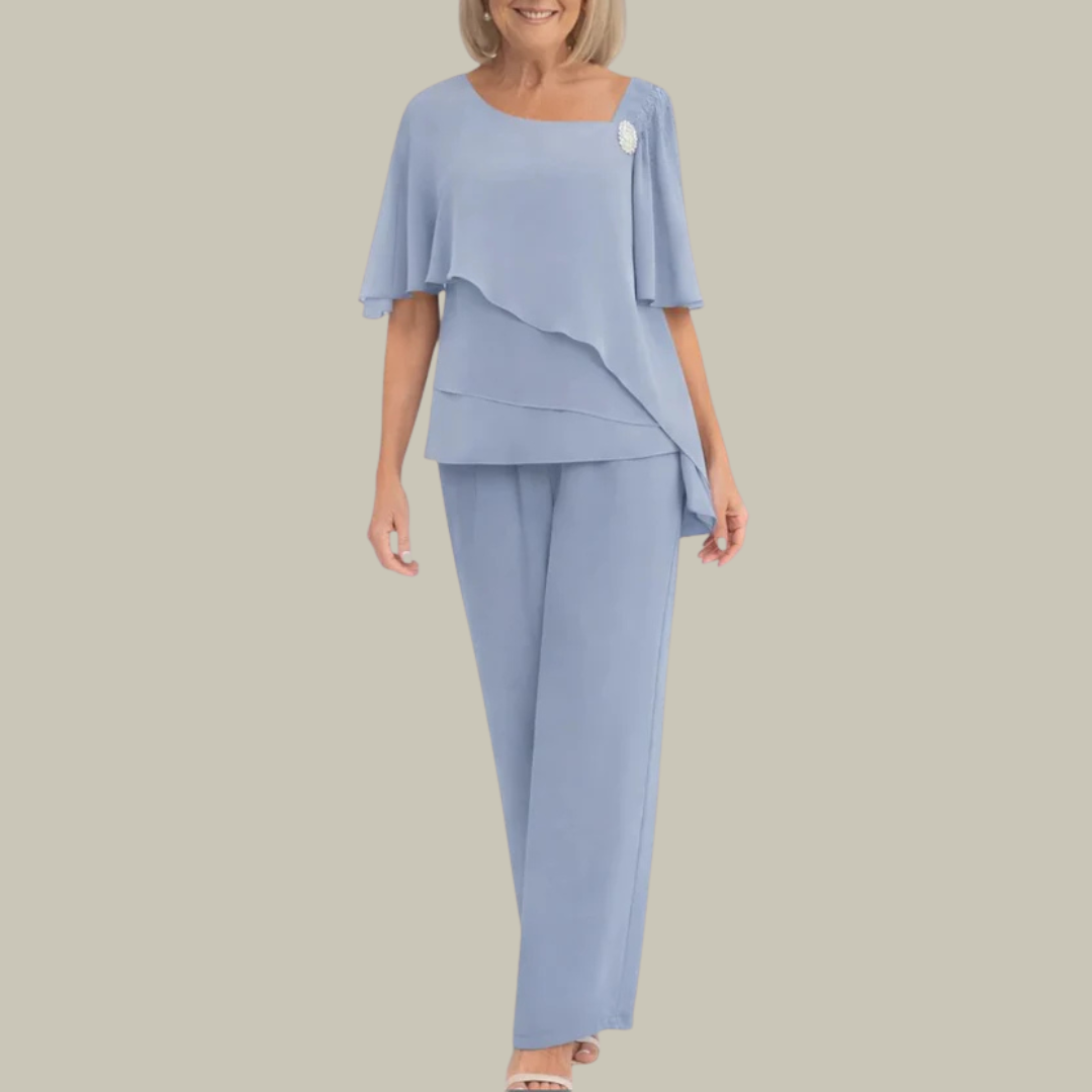 Women's Linen Elegant Pantsuit Set
