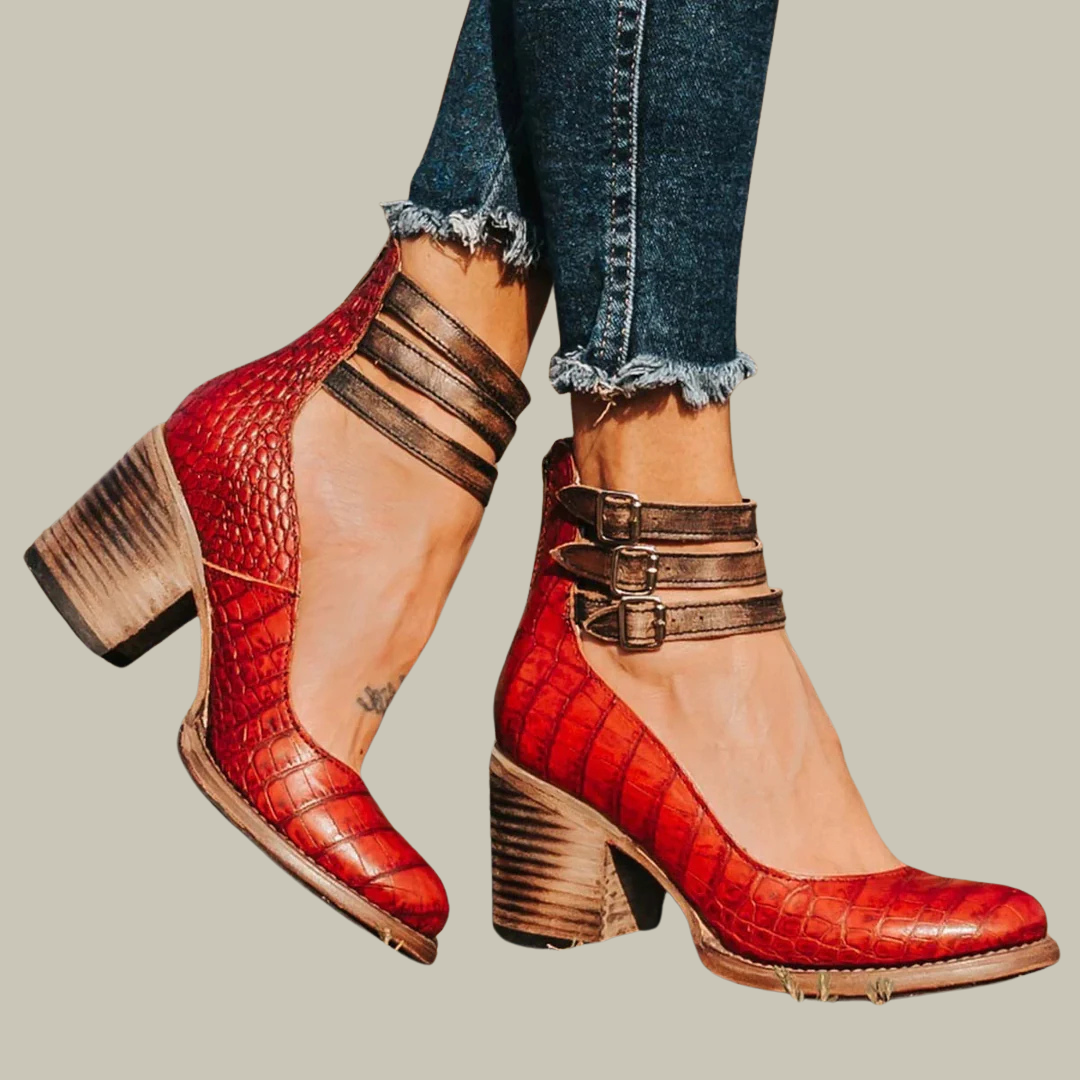 Women’s Vintage Leather Mary Jane Heels