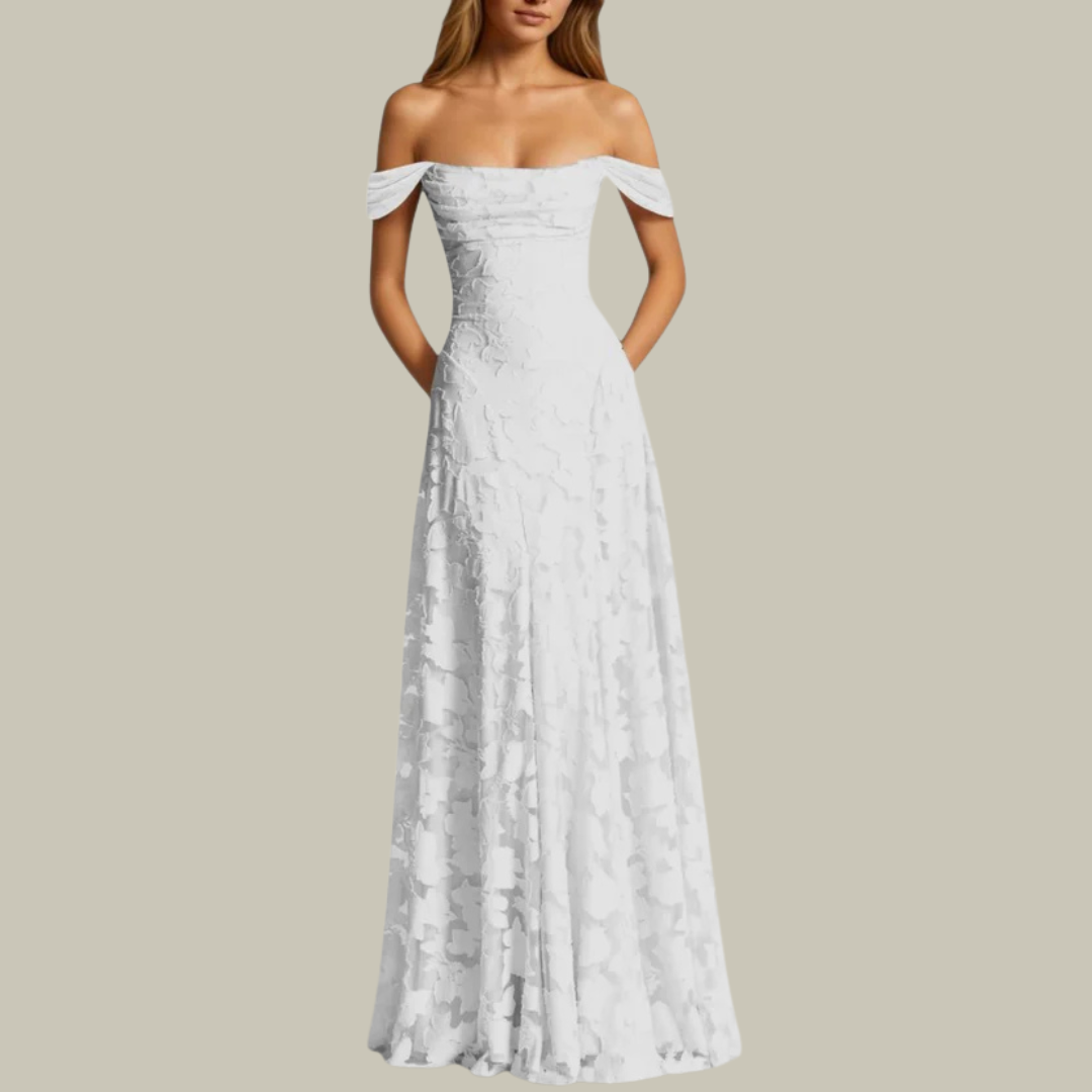 Women's Lace Off-Shoulder Gown